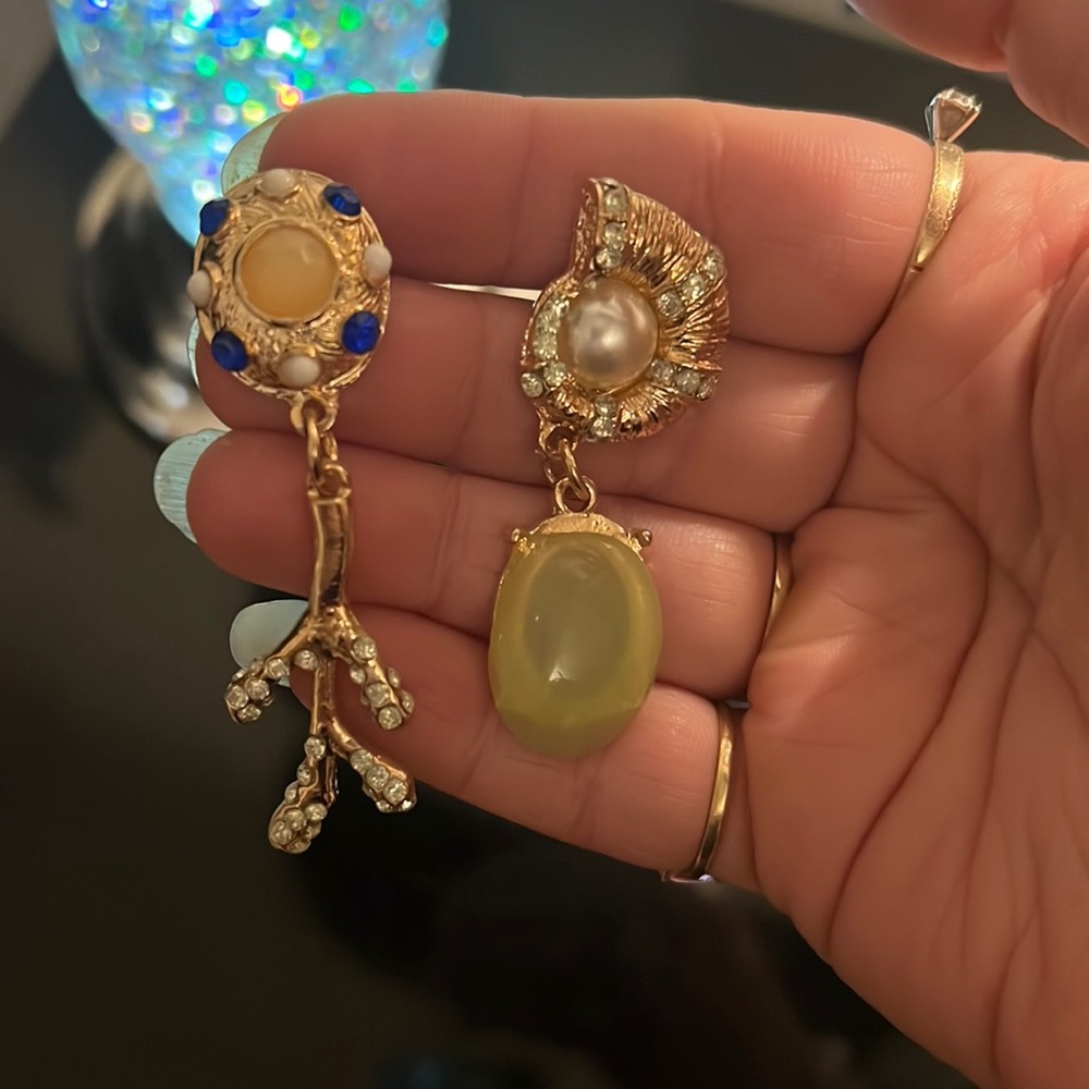 UNIQUE ocean style mismatch earrings